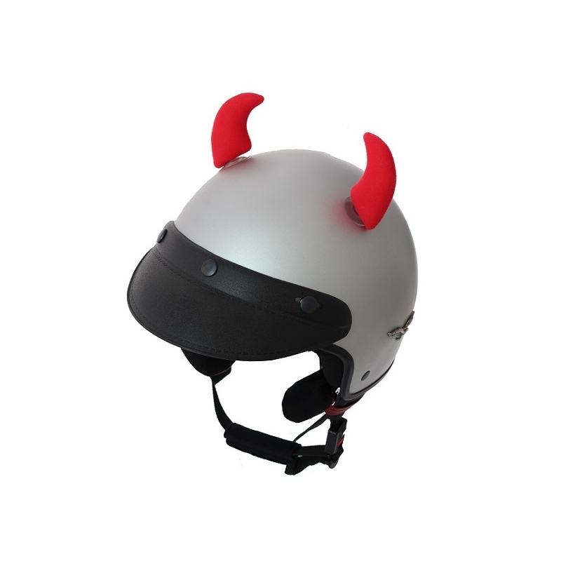 Uszy na kask Rogi czerwone