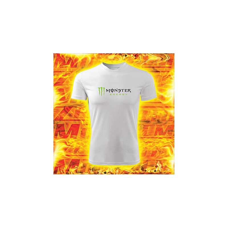 Koszulka z motywem Monster energy biała