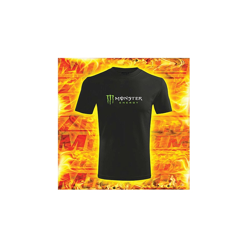 T-shirt z motywem Monster Energy czerni