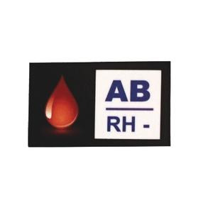Naklejka z grupą krwi AB RH-