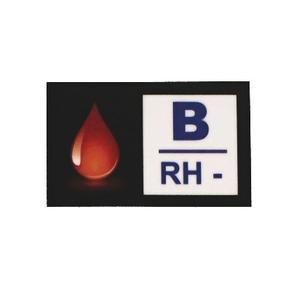 Naklejka z grupą krwi B RH-
