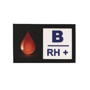 Naklejka z grupą krwi B RH+