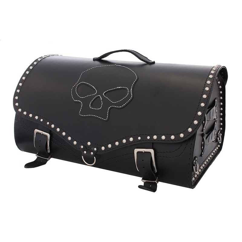 Moto kufer skórzany Chopper RSA-222B Skull wyprzedaż
