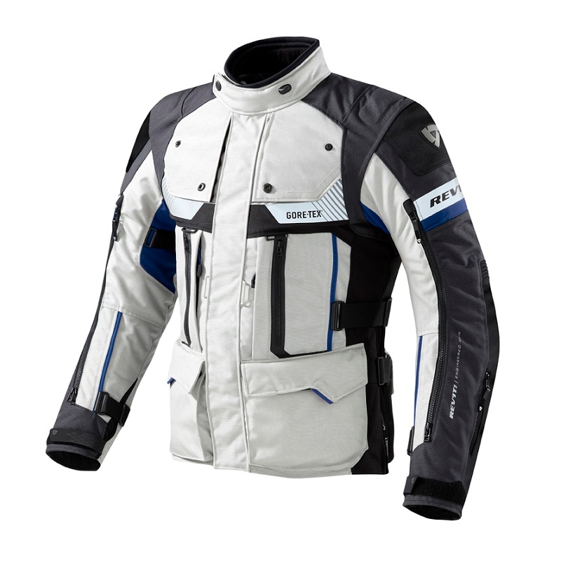 Kurtka motocyklowa Revit Defender Pro GTX szaro-niebieska wyprzedaż