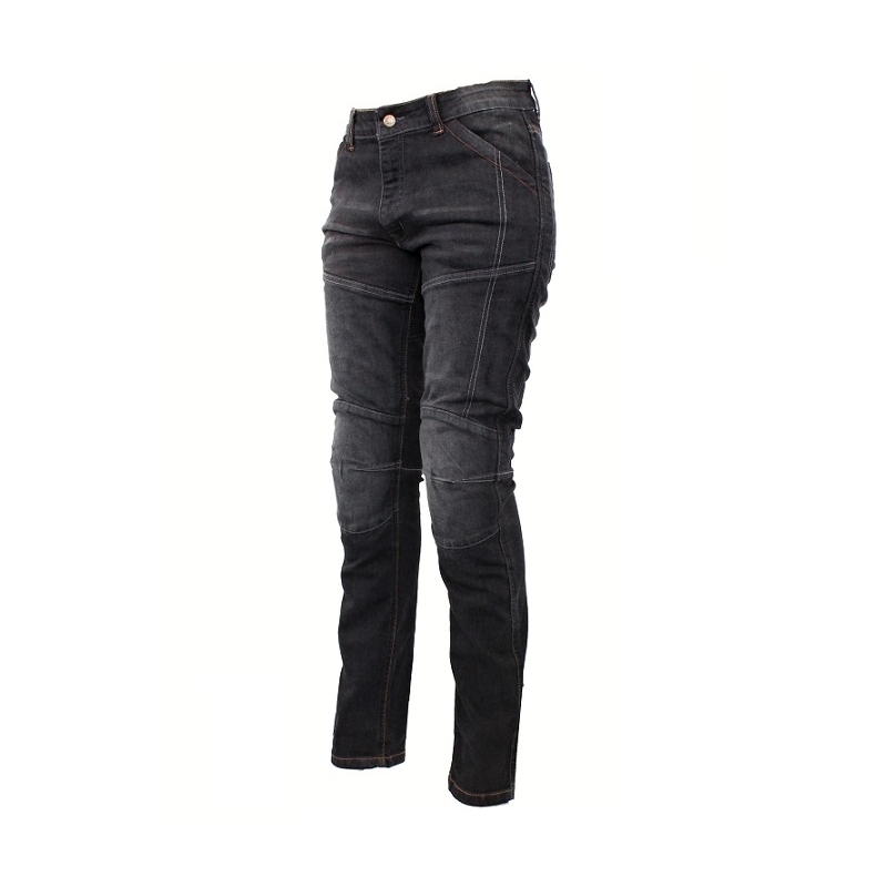 Kobiety Kevlar dżinsy na motocykl Roleff Jeans czarny