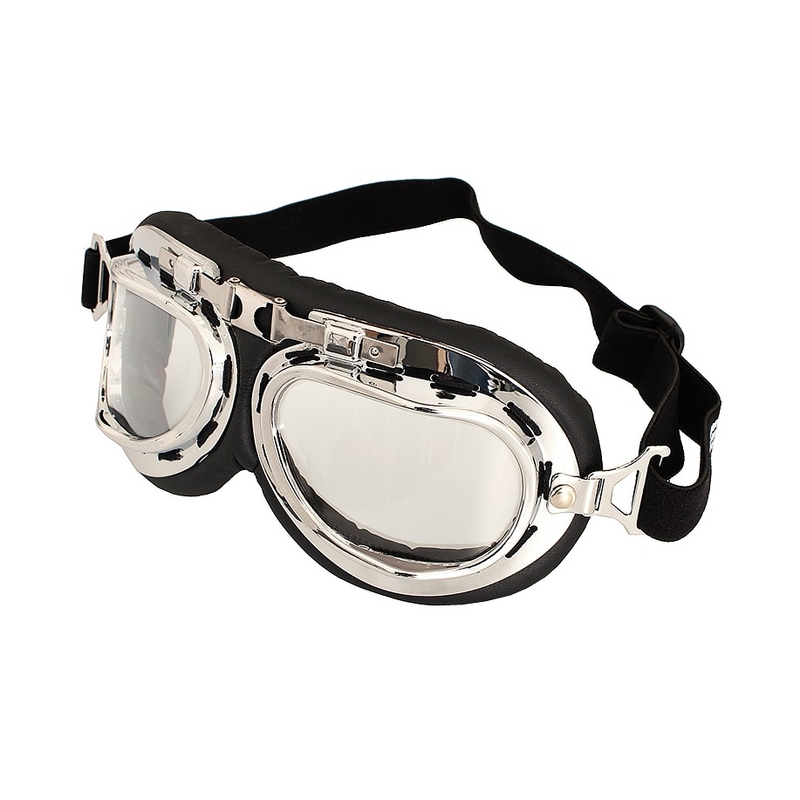 Okulary na motocykl RSA Style chrom