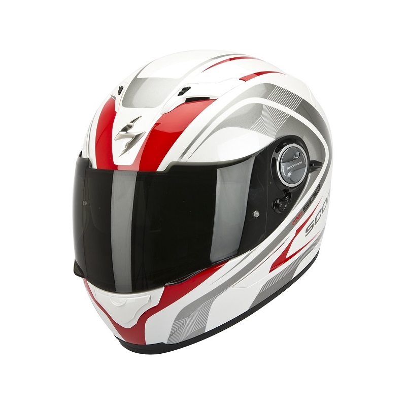 Integralny kask motocyklowy Scorpion EXO-500 Focus biało-czerwony wyprzedaż