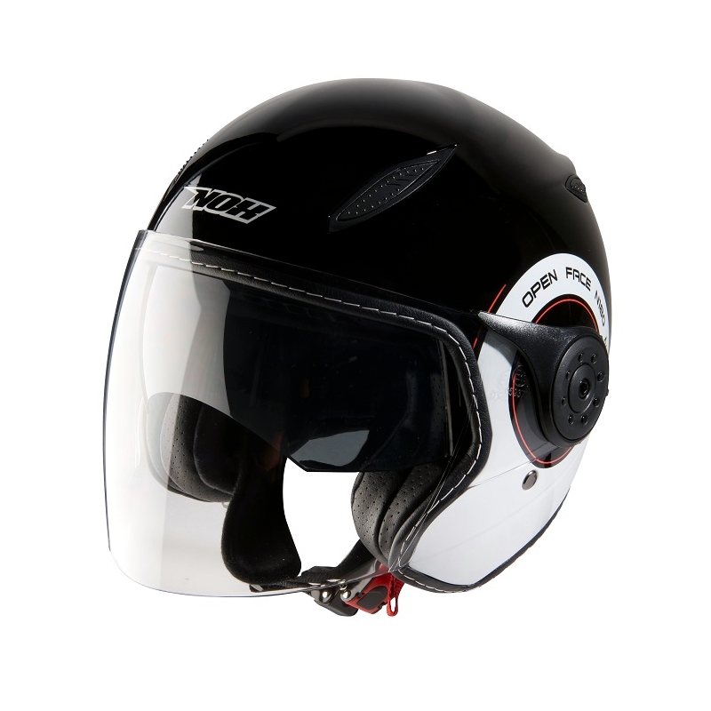 Kask na skuter otwarty Nox N180 Next czarno-biały wyprzedaż
