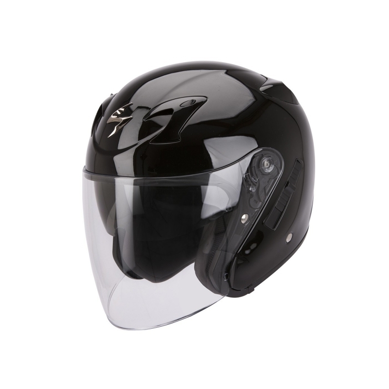 Otwarty kask motocyklowy Scorpion EXO-220 czarny połysk wyprzedaż