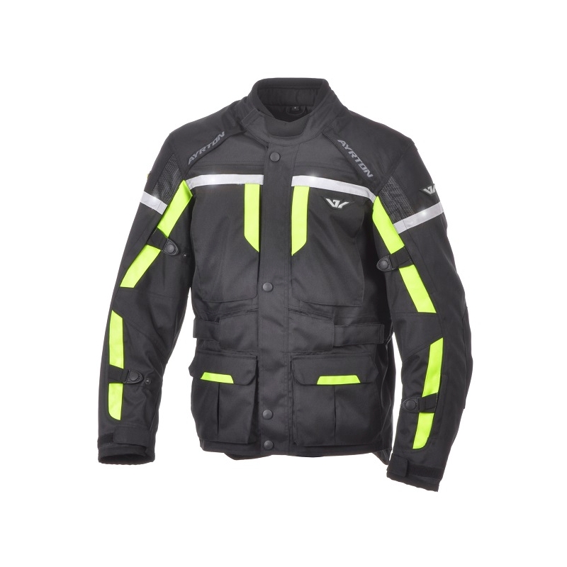 Kurtka motocyklowa Ayrton Adventure czarno-fluo żółta wyprzedaż