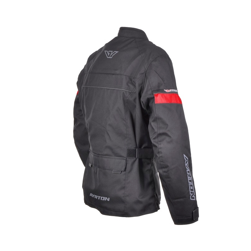 Kurtka motocyklowa Ayrton Radical czarno-czerwona wyprzedaż