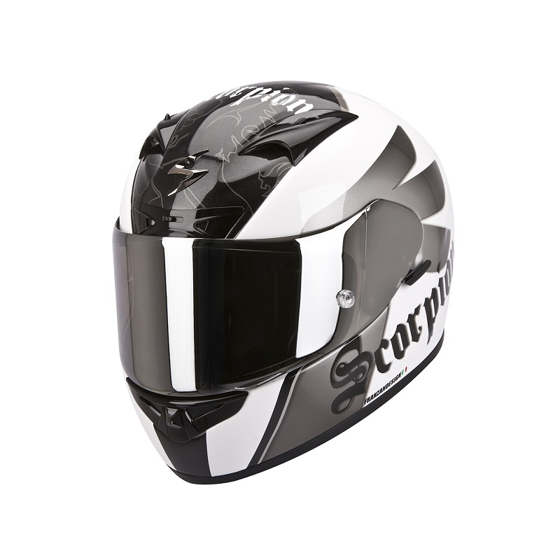 Integralny kask Scorpion EXO-710 Knight biało-srebrny wyprzedaż